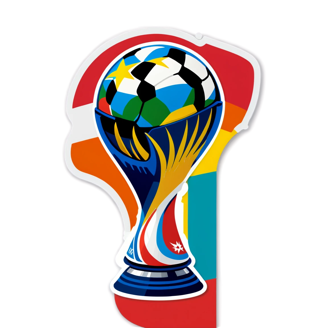 World Cup with a flag, world cup sticker