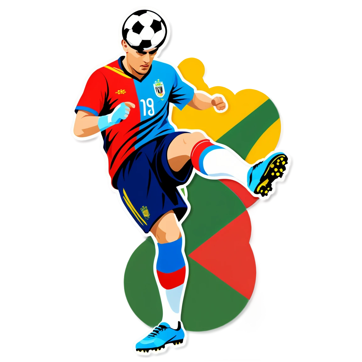 World Cup kicking a ball, world cup sticker