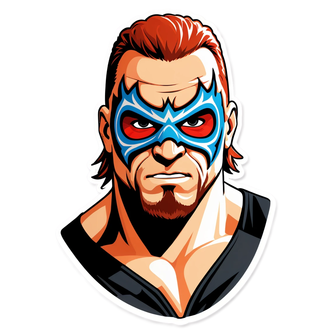 WWE wrestler wearing a mask, WWE sticker