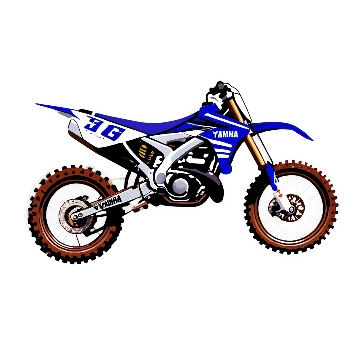 Yamaha racing bike, motorsport sticker, Yamaha sticker