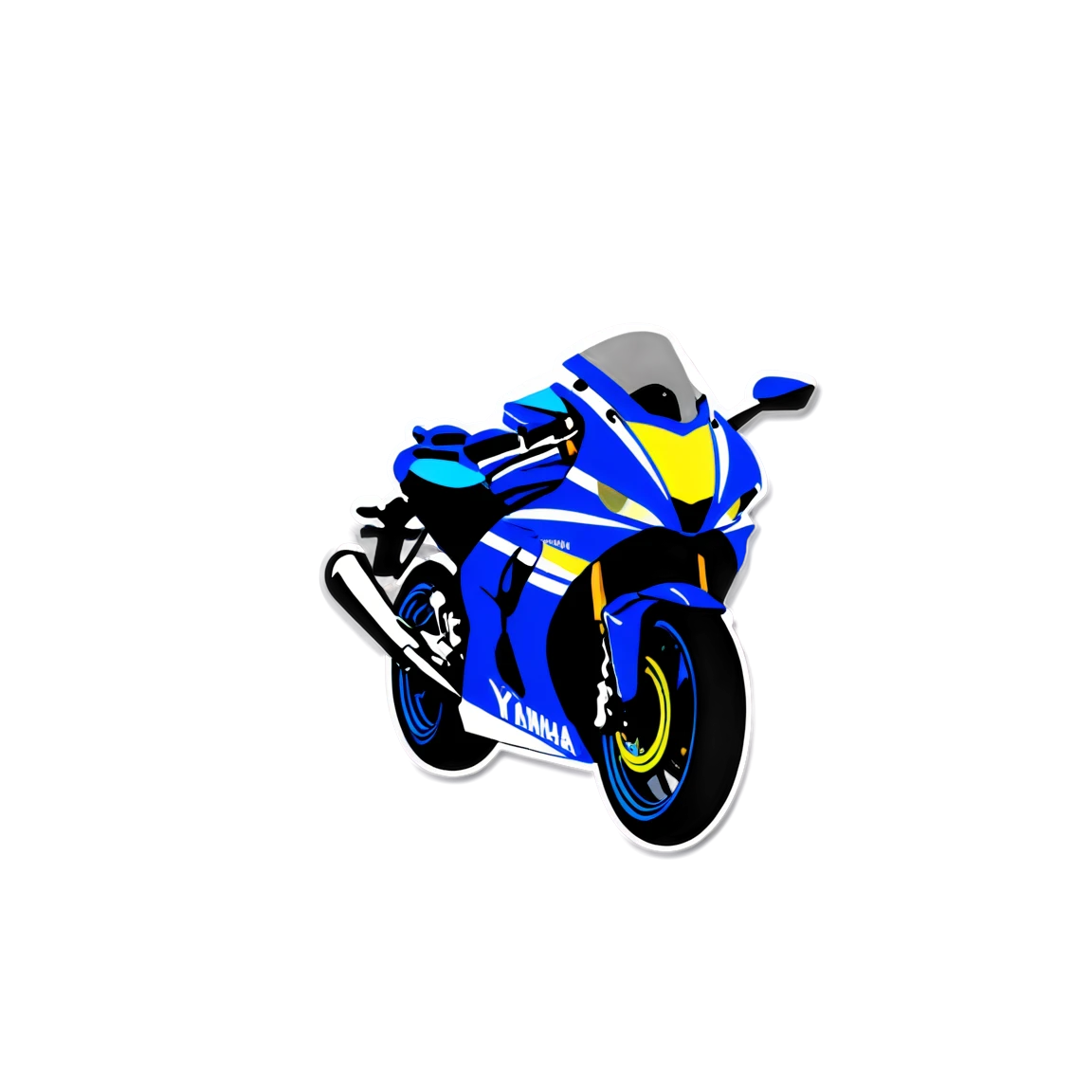 Yamaha road motorcycle, motorsport sticker, Yamaha sticker