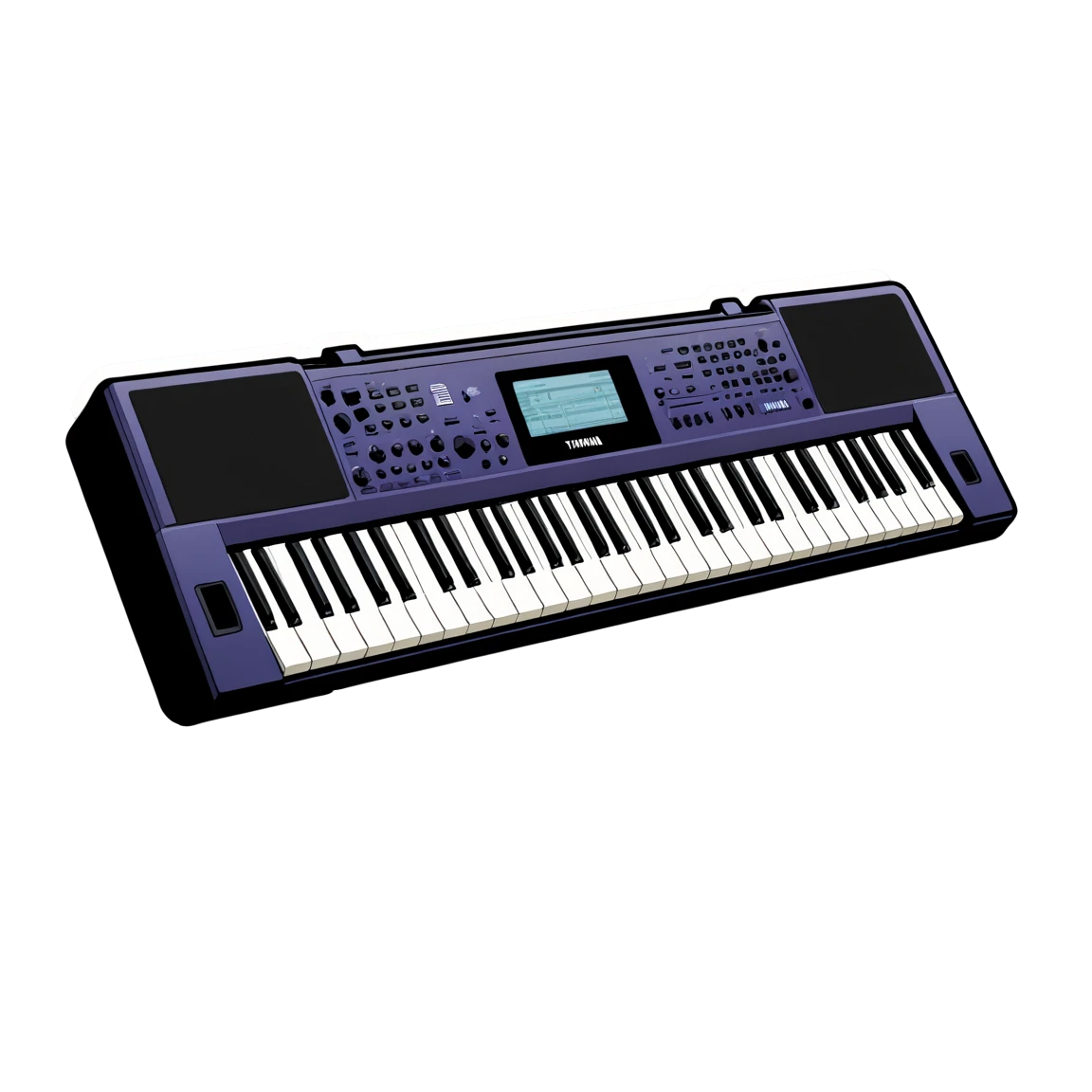 Yamaha with keyboard, music sticker, Yamaha sticker