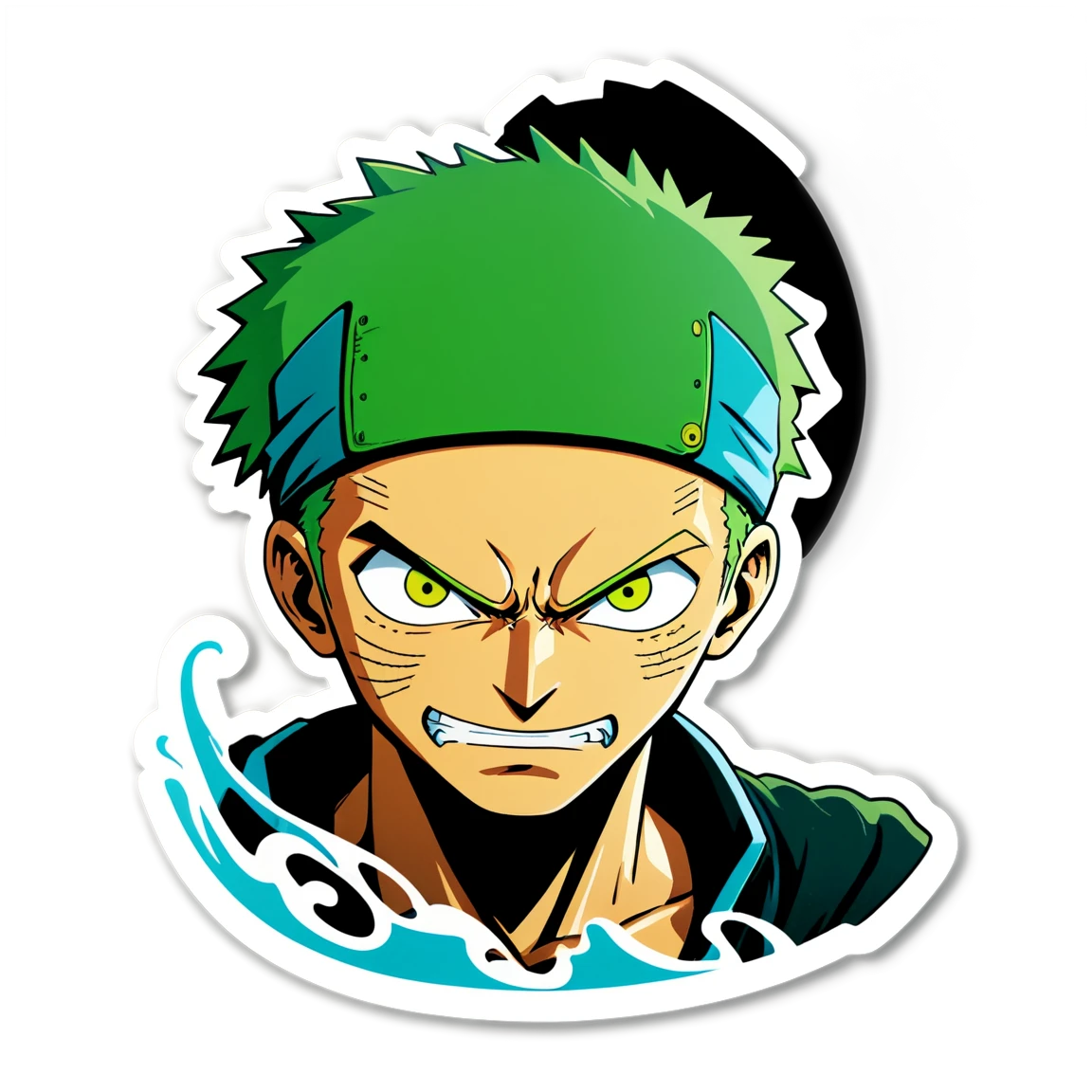 Zoro on a ship, Zoro sticker, One Piece sticker